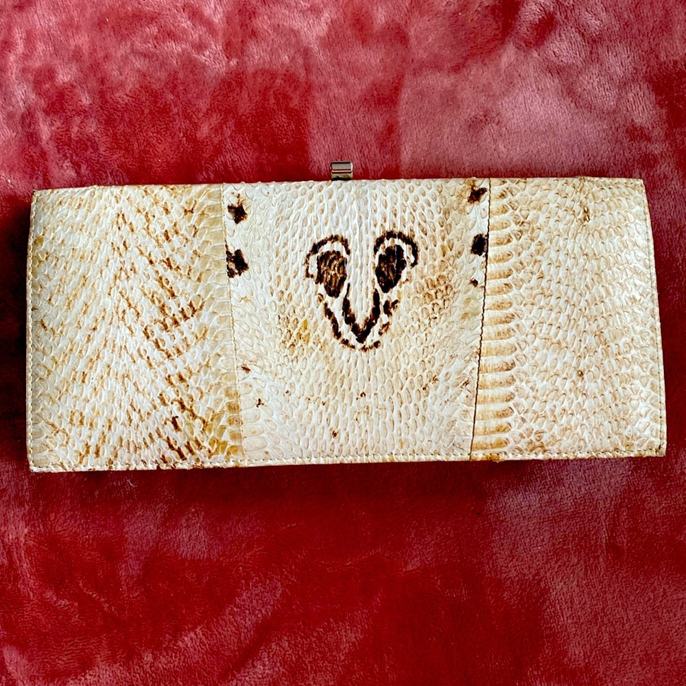 Snakeskin clutch